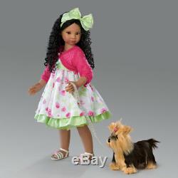 Kayla's Sunday Stroll Doll and Yorkie by Angela Sutter Ashton-Drake Galleries