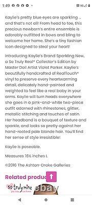 Kaylie's Brand Sparkling New Doll Ashton Drake Galleries Realtouch