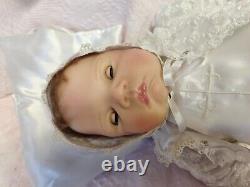 Keepsake Christening Baby Doll Waltraud Hanl for ASHTON DRAKE SO TRULY REAL