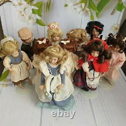 LARGE COLLECTION Ashton Drake Galleries 10 x STORYBOOK MINIATURE DOLLS Doll +COA