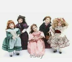 LITTLE WOMEN Porcelain Dolls Amy, Beth, Jo, Meg, Marmee in boxes (Ashton Drake)