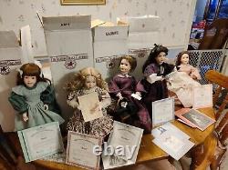 LITTLE WOMEN Porcelain Dolls Amy, Beth, Jo, Meg, Marmee in boxes (Ashton Drake)
