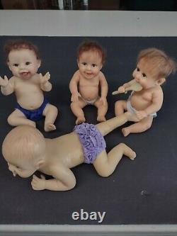 LOT OF 4 DOLLS -Ashton drake Daddy's baby's-Realistic looking? Deal