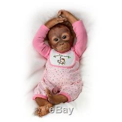 Leila's Loving Touch 20'' Monkey Baby Doll by Ashton Drake NRFB