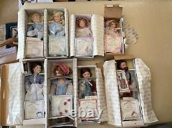 Little House on the Prarie Ashton Drake Dolls (all 8) with boxes & COAs Near Mint