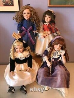 Little Performers by Ashton Drake, set of 4 dolls, porcelain 15-18 tall
