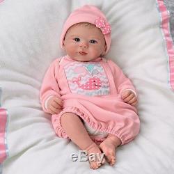 Little Squirt Lifelike Baby Girl Doll Weighted by Ashton-Drake Galleries