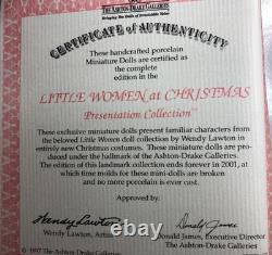 Little Women at Christmas set of 5 Wendy Lawton for Ashton-Drakefree shipping