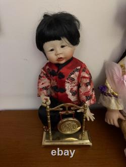 Lot of 10 Porcelain Girls Dolls Ashton Drake Most with Tags Baby Wings Etc