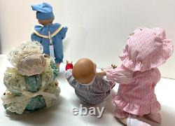 Lot of 11 Ashton Drake Galleries Porcelain Mini Baby Dolls with Display