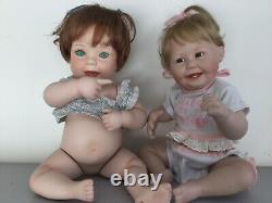 Lot of 2 VintagePORCELAIN dolls ASHTON DRAKE and Elke Hutchens