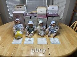 Lot of 4ea Ashton-Drake Galleries Porcelain Dolls withAuth. Certs all in IOB's