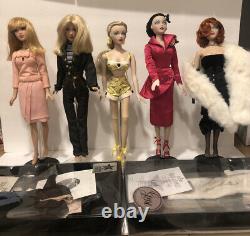 Lot of 5 Ashton Drake Gene Dolls Alex Doll With Two Extra Outfits 5 Stands NICE