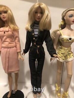 Lot of 5 Ashton Drake Gene Dolls Alex Doll With Two Extra Outfits 5 Stands NICE