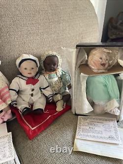 Lot of 6 Ashton Drake Yolanda Bello Picture Perfect Babies Porcelain Doll Set