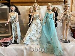 Lot of 7 Gene Dolls Ashton Drake Blonde Brunette 16 Doll Clothes Extras