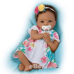 Lovely Gabrielle Lifelike Weighted Silicone Ashton Drake Baby Doll withRooted Hair
