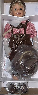 Luis the Lederhosen Boy Doll by Ashton Drake Original Folk Attire W COA & Box