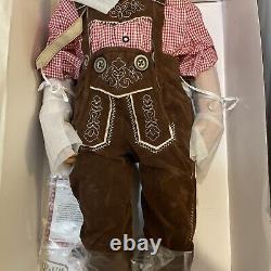 Luis the Lederhosen Boy Doll by Ashton Drake Original Folk Attire W COA & Box