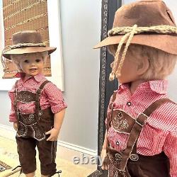 Luis the Lederhosen Boy Doll by Ashton Drake Original Folk Attire W COA & Box