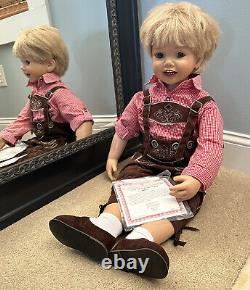 Luis the Lederhosen Boy Doll by Ashton Drake Original Folk Attire W COA & Box