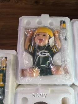 NFL Ashton Drake Galleries Green Bay Packers Collectible Baby Doll 5 Huge Lot