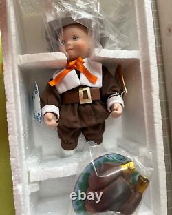 NIB Ashton Drake Calendar Babies Porcelain Dolls Complete Set Of 12 with Shelf