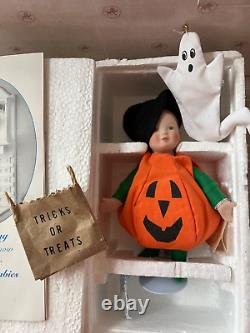 NIB Ashton Drake Calendar Babies Porcelain Dolls Complete Set Of 12 with Shelf