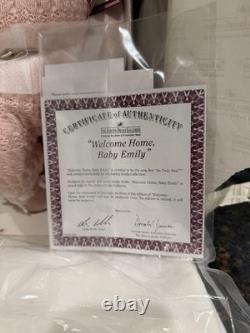 NIB Ashton Drake So Truly Real Welcome Home Baby Emily Doll Linda Webb Newborn