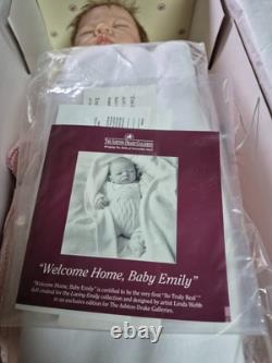 NIB Ashton Drake So Truly Real Welcome Home Baby Emily Doll Linda Webb Newborn