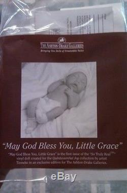 NRFB Ashton Drake May God Bless You, Little Grace By Master Artist Tinneke