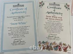 NWT Snow White Seven Dwarfs Complete Set 8 Ashton-Drake Porcelain Dolls COA