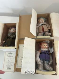 NWT Snow White Seven Dwarfs Complete Set 8 Ashton-Drake Porcelain Dolls COA