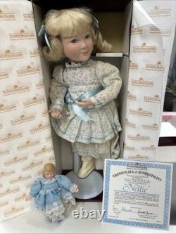 Nellie Olsen Ashton-Drake Doll COA Box + Porcelain Doll Little House Prairie