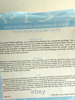 New Ashton Drake Teddy Bear Lullaby Collection Porcelain Doll