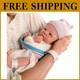 Newborn Baby Girl Doll 18-Inch Sandy Faber with Personalized Hospital Band