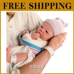 Newborn Baby Girl Doll 18-Inch Sandy Faber with Personalized Hospital Band