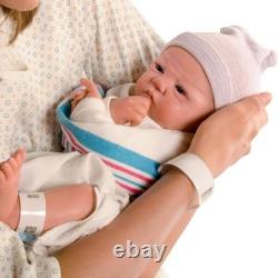 Newborn Baby Girl Doll 18-Inch Sandy Faber with Personalized Hospital Band
