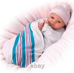 Newborn Baby Girl Doll 18-Inch Sandy Faber with Personalized Hospital Band