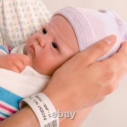 Newborn Baby Girl Doll 18-Inch Sandy Faber with Personalized Hospital Band