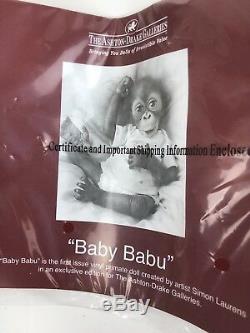 Orangutan Monkey Doll Baby Babu Ashton Drake Simon Laurens 16 Life Like Chimp