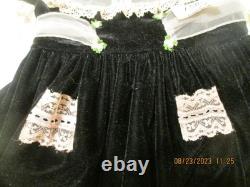 Patti Playpal Ashton Drake Velveteen Dress With Pink Lace Trimmings /no Doll