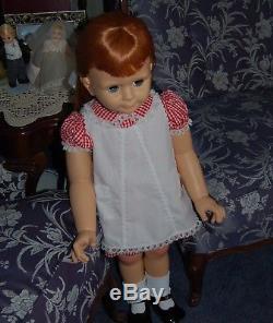 Patty Playpal 36 Ashton Drake doll red hair checked dress pinafore orig box