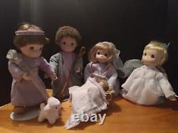 Precious Moments Ashton Drake Galleries Nativity Lot Of 4 dolls & Baby Jesus
