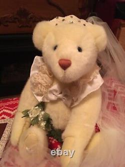 Princess Diana Bride Teddy Bear Mint In Box 1999 Ashton Drake Collections