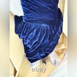 Princess Diana Porcelain Doll by Ashton Drake 19 Navy Blue Velvet Dress Vintage