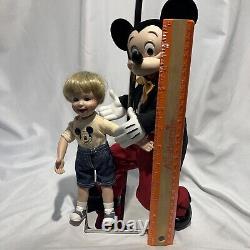 RARE A Hug For Mickey Ashton Drake Galleries Disney Porcelain Doll Set