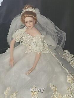 RARE. ANJELICA By Cindy McClure Ashton Drakes Porcelain Bride Doll MINT/BOX