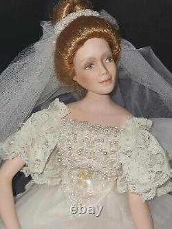 RARE. ANJELICA By Cindy McClure Ashton Drakes Porcelain Bride Doll MINT/BOX