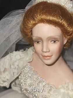 RARE. ANJELICA By Cindy McClure Ashton Drakes Porcelain Bride Doll MINT/BOX